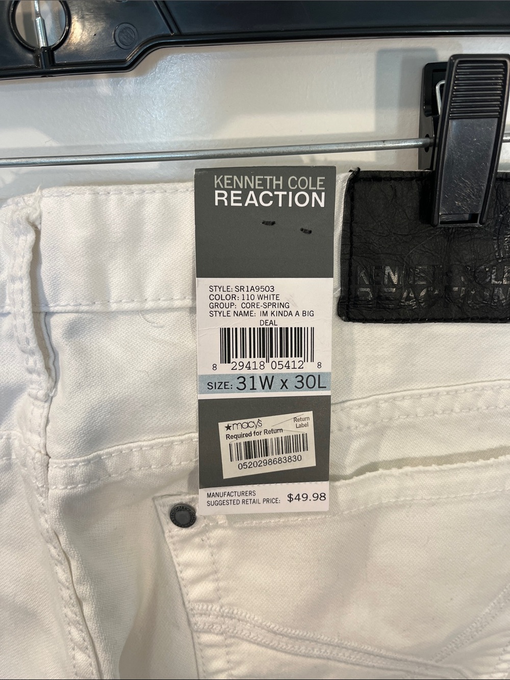 Kenneth Cole Steaight 31 nwt - Picture 3 of 6